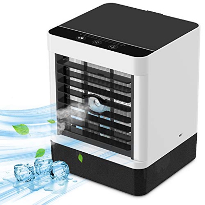 3 in 1 Condizionatore Portatile, 500ML Raffreddatore D'aria USB Air Cooler Ventilatore/Umidificatore/Condizionatore, per Ufficio, Casa, Scrivanie, Sta