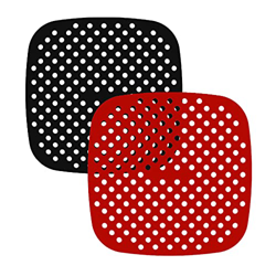 Set di 2 tappetini riutilizzabili per friggitrice ad aria, quadrati, privi di BPA, Pad in silicone per COSORI, NUWAVE, POWER XL, CHEFMAN, Phillip e al características