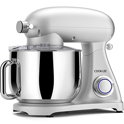 COOKLEE Impastatrice Planetaria 1800W 8L 3 in 1 Robot da cucina Guscio di metallo Professionale Multifunzione Impastatrice con Gancio per Impastare, C