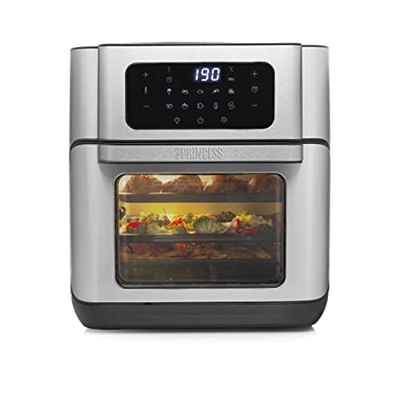 Princess 182065 Friggitrice ad Aria Calda 10L, 1500 W, 10 Litri, Inossidabile, Acciaio Inox
