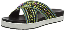 Desigual Shoes NILO Beads, Sandali con Plateau Donna, Nero Negro 2000, 37 EU en oferta