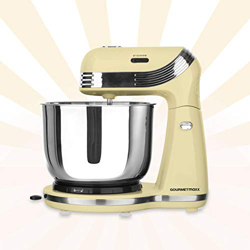 GOURMETmaxx Robot da cucina in acciaio inossidabile Retro 'Vaniglia' | Mixer multifunzionale per mescolare, miscelare e impastare in stile retrò | 6 l precio