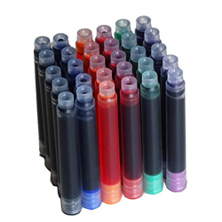 Jinhao Set di 30 cartucce d'inchiostro per penna stilografica, di vari colori Set di 6 colori. características