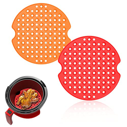 Tappetini in Silicone per friggitrice ad Aria Riutilizzabile Antiaderente Tappetini Rotondi da 2 Pezzi (9 Pollici) precio