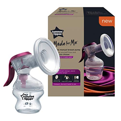 Tommee Tippee Tiralatte manuale con coppetta in silicone morbida e imbottita e collo stretto per ridurre la tensione delle mani