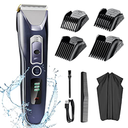 2021 Nuovo Tagliacapelli Uomo Professionale, Regolabarba Uomo Ricaricabile, Rasoio Elettrico Barba Con 4 Pettine Guida, Wireless Regolacapelli di Prec en oferta
