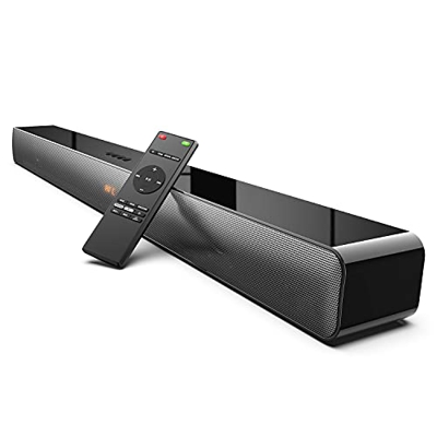 Soundbar 2.0, 100W Soundbar per TV, 37 Pollici, Tecnologia 3D Bass Surround DSP, Progettato per l'home Cinema, Supporta HDMI ARC/Optical/USB/AUX