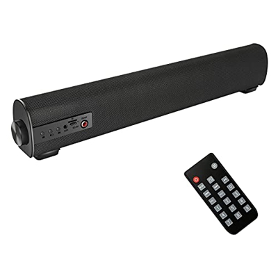 Soundbar per TV/PC, Luckits Soundbar portatile per TV Altoparlanti audio Bluetooth con cavo e wireless SoundBar da 17 '' con cavo USB/RCA e telecomand