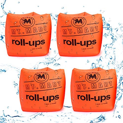 Punvot Braccioli Bambini, Braccioli di Sicurezza per Bambini 4 Pack Float Sleeves Bracciali di Nuoto Bracciali Gonfiabili da Nuoto Banda di Braccio, A