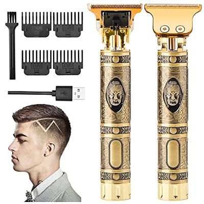 VUENICEE Tagliacapelli Uomo Professionale,Elettrica Tagliacapelli Hair Trimmer T-Outliner USB Ricaricabile Impermeabile con 4 Pettini per Diverse Lung