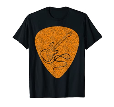 Vintage Guitar Pick Guitarist Love Music Tshirt Maglietta