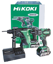 HiKOKI KC18DRBL Kit DV18DBSL + DH18DBL + 2 batterie 18 V 5 Ah + UC18YFSL + Valigetta Stackable características
