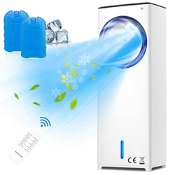 Raffreddatore d'Aria Evaporativo Portatile, Condizionatore, Umidificatore, Ventola 3 in 1, Design senza Foglie, 3 Modalità e Velocità, 3,5 L, Doppio C características