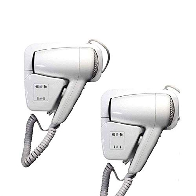 081 Store - 2X ASCIUGACAPELLI DA PARETE MURO ALBERGO HOTEL BAGNO ALBERGHI SPOGLIATOI PHON PHONO FONO