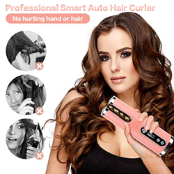 Arricciacapelli Automatico, Arricciacapelli Portatile con Ricarica USB, Arricciacapelli Wireless Temperatura e Tempo Regolabili, Protezione Antiscotta en oferta