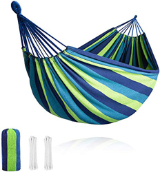 SUFUS Amaca da Giardino, Massima capacità di Carico 300 kg (260 x 150 cm) | con Barre per la Diffusione | Amache di Cotone per Campeggio Viaggio - Str características
