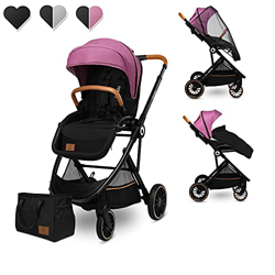 Lionelo Riya passeggino leggero fino a 15 kg sedile rivolto in avanti e all'indietro cappottina XXL con materiale di protezione solare zanzariera para características