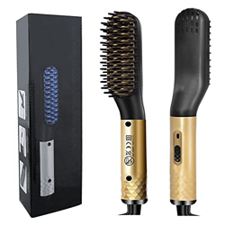 Pettine Barba Capelli, Pettine Lisciante per Capelli e Barba, Spazzola per Barba Elettrica, 2 In 1 Uomo Piastra per Capelli Elettrico per viaggi/affar características