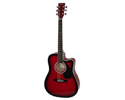 Olveira Chitarra acustica folk a spalla mancante - colore Red (rosso) - ag300c en oferta