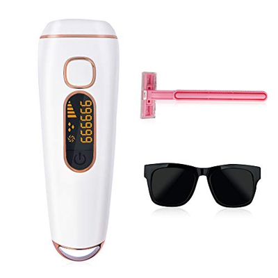 Cahomo Dispositivo di depilazione IPL per corpo e viso, testina di precisione per aree più sensibili, depilazione permanente e indolore, dispositivo p