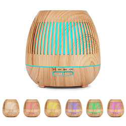 YuQSpace Diffusore di Oli Essenziali, 400ml Diffusore Ambiente con Colori 7 Luce LED Umidificatore Impostazione Timer Diffusore di Aromi Ultrasuoni pe en oferta