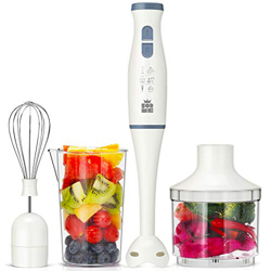 ForMe Frullatore a Immersione 4 in 1 I 200W I 2 Velocità Minipimer Mixer Immersione I Frusta e 500 ml Tritatutto I 500 ml Tazza I Frusta I Zuppe e Ali en oferta