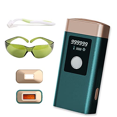 Epilatore Luce Pulsata Meelu, Depilazione IPL 999.999 Flash Impulsi, Impacco di Ghiaccio, Indolore Dispositivo di Rimozione per Ascella Facciale Bikin