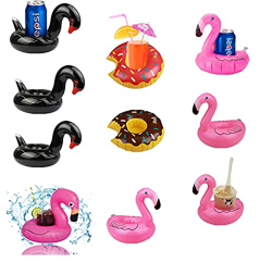 10 Pezzi Portabibite Gonfiabile Set per Piscina,Portabicchieri per Piscina Galleggiante Colori per Bar Spiaggia Porta Bicchieri Gonfiabile per Esterni características