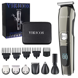 VIKICON Bodygroom 11 in 1 Tagliacapelli Uomo, Regolabarba Professionale, Rasoio Elettrico per Corpo/Naso/Orecchie, Rasoio Parti Intime uomo, Impermeab precio
