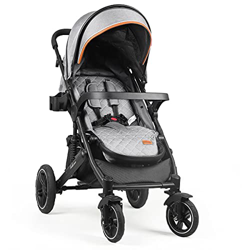 Belecoo Passeggino Leggero, dalla Nascita fino a 4 Anni, Passeggino Compatto Pieghevole con Posizione Nanna, Coprigambe, Vassoio e Cestino della Spesa en oferta