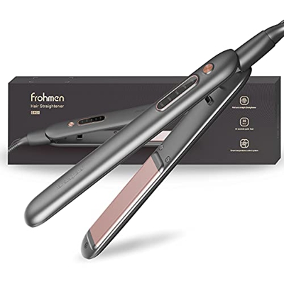 Frohmen Piastra per Capelli Professionale, Display a LED, Blocco di Sicurezza da Viaggio Portatile, per Tutti gli Stili di Capelli Lisci e Ricci, 5 Li