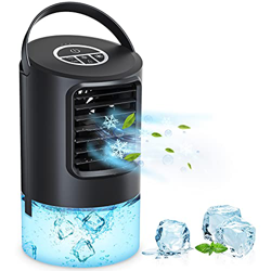 AIMIUVEI Condizionatore Portatile 4 in 1, Mini Raffreddatore d'Aria Evaporativo Umidificatore Purificatore Ventilatore, Mini Air Cooler Rumore Basso c características