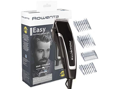 Rowenta TN1603 Driver, Tagliacapelli, Lame in acciaio Inox, Lame progettate per durare 15 anni, 4 pettini fissi, 15 impostazioni da 1 a 12 mm, Nero