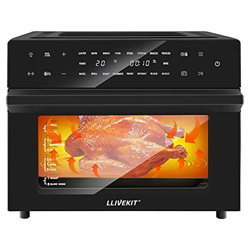 LLIVEKIT Friggitrice ad aria calda, 18 in 1 Forno ad aria, 30L Air fryer, senza Olio, LED Touch Screen, Timer e Temperatura Regolabili, 18 Programmi P en oferta