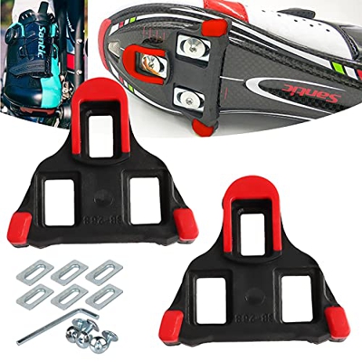 Yisscen Tacchetti Bici MTB,Tacchette per Pedali Look Delta,Compatibile Shimano,Fluttuante 9 Gradi Tacchetti Bici da Corsa,Unisex Scarpe Antiscivolo Ta