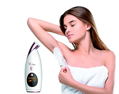 Deasy Epilatore a luce pulsata IPL 999,000 Flash. Epilazione definitiva professionale. Indolore. Rimozione permanente dei peli di ascelle, viso, zona 