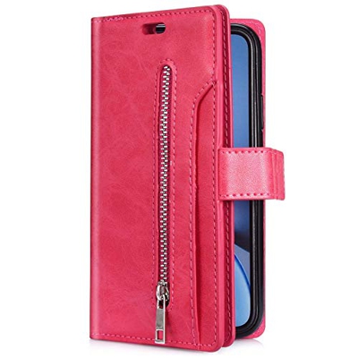 Uposao Cover a Portafoglio in Pelle Compatibile con Samsung Galaxy A21 Cover a Libro per Samsung Galaxy A21 [9 Slot per Schede], Case Multifunzione Fl