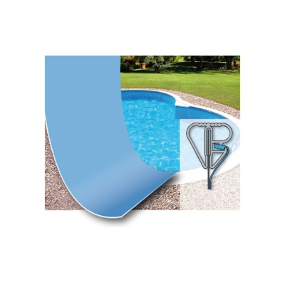 Liner a sacco per piscina a forma di otto 625x360x120 > Mosaico blu > 0,8 mm