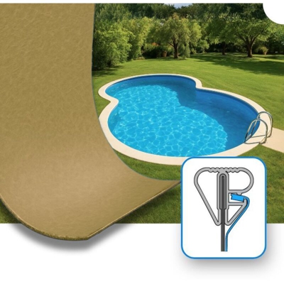 Liner a sacco per piscina a forma di otto 625x360x120 > Sabbia > 0,8 mm