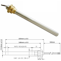 Resistenza Candeletta Stufa a Pellet 3/8 280W 150mm Piazzetta Adler EVA CALOR adler CS precio