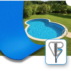 Liner a sacco per piscina a forma di otto 625x360x120 > Blu > 0,8 mm características