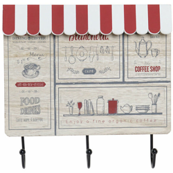 Appendiabiti Rosso Metallo Legno MDF (30 x 19.5 x 6 cm) - Dkd Home Decor características