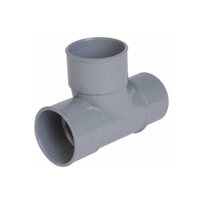 Te piedi de biche simple MF a 87¡30 - PVC gris - ¯ 50 mm NICOLL, Ref. UTJ18