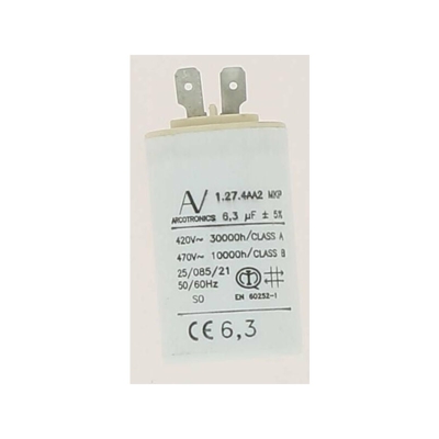 Con de nsateur 6.3uF 470VAC, ELM Leblanc, Ref 87387029230
