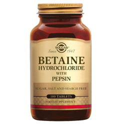 SOLGAR® Betaine Hydrochloride Pepsin características