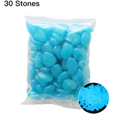 Acquario colore fluorescente ciottoli | 30 pc, blu scuro, stile 7 - 30 pc, blu scuro, stile 7