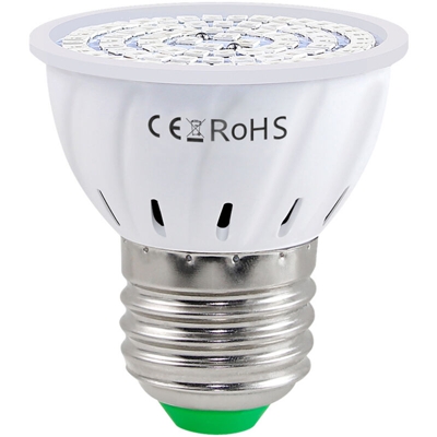 Happyshopping - AC220V LED a spettro completo coltivano la lampadina E27 Presa con 60 LED Lampada per la coltivazione di piante per piante da