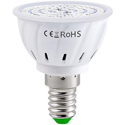 Happyshopping - AC220V LED a spettro completo coltivano la lampadina E14 Presa con 60 LED Lampada per la coltivazione di piante per la coltura