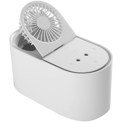 Happyshopping - Umidificatore d'aria a doppio spruzzo con ventola ruotabile di 90¡ã Serbatoio d'acqua da 1,6 litri Modalita continua/intermittente 3