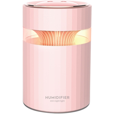 Umidificatore a doppia nebbia Purificatore d'aria silenzioso con 2 ugelli 900ML Spegnimento automatico ad alta capacita Funzione luce notturna
